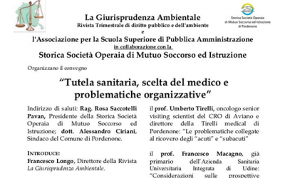 “TUTELA SANITARIA, SCELTA DEL MEDICO E PROBLEMATICHE ORGANIZZATIVE”: IL PROF. UMBERTO TIRELLI A CONVEGNO